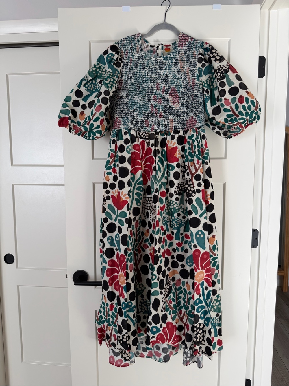 FARM Rio Multicolor Floral Smocked Maxi Dress